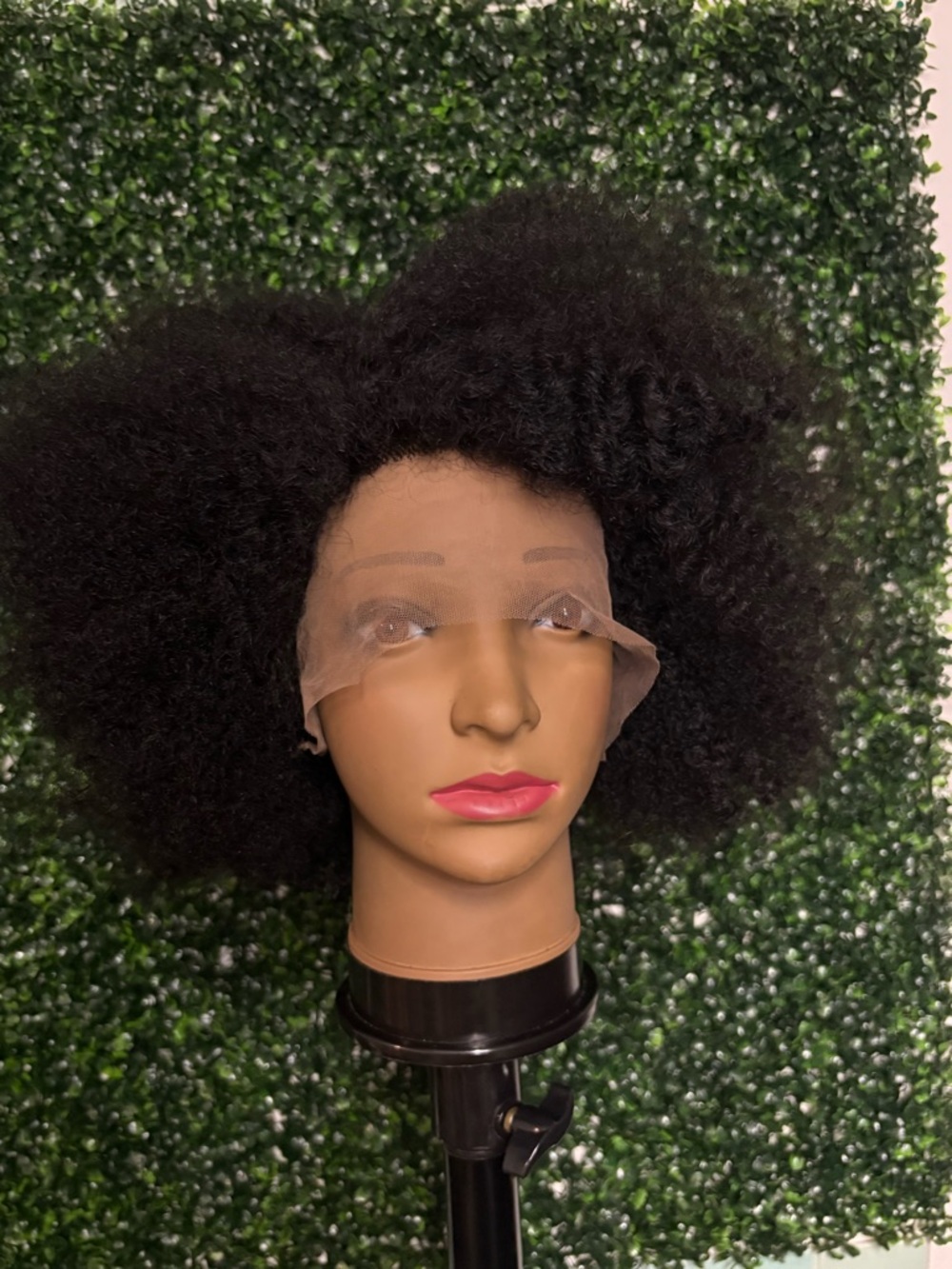 Afro human hair Lace Front Wig - Natural Kinky Curly Style 13x1 inch